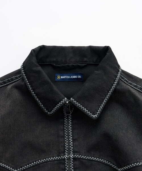 「FREAK'S STORE」 「nautica jeansco.」ブルゾン フリ- ブラック レディースの画像