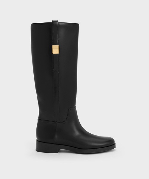 「CHARLES & KEITH」 ロングブーツ 25.5cm ダークブラウン レディース_画像6