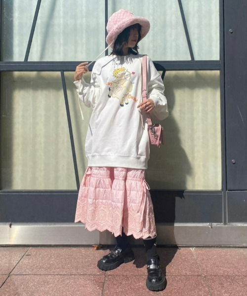「Candy Stripper」 スウェットカットソー 2 ピンク レディース_画像8