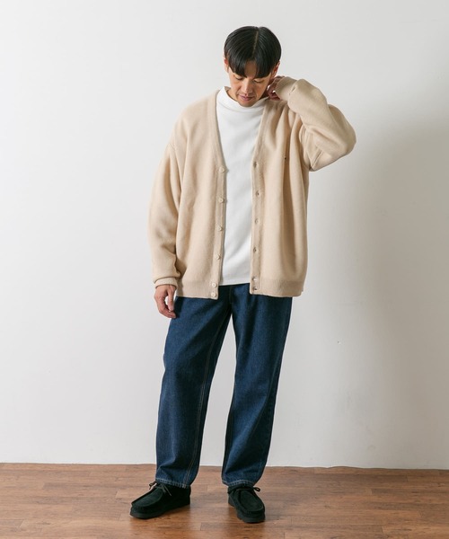 「PENNEYS」 ニットカーディガン MEDIUM ブラウン メンズ_画像4