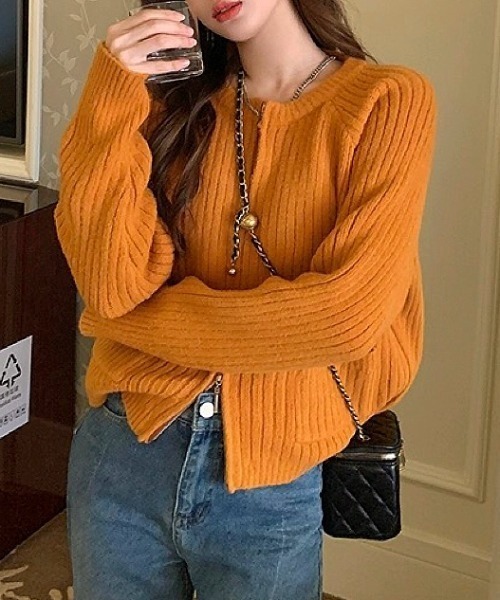 「SHEENA」 ニットカーディガン M ピンク レディース_画像2