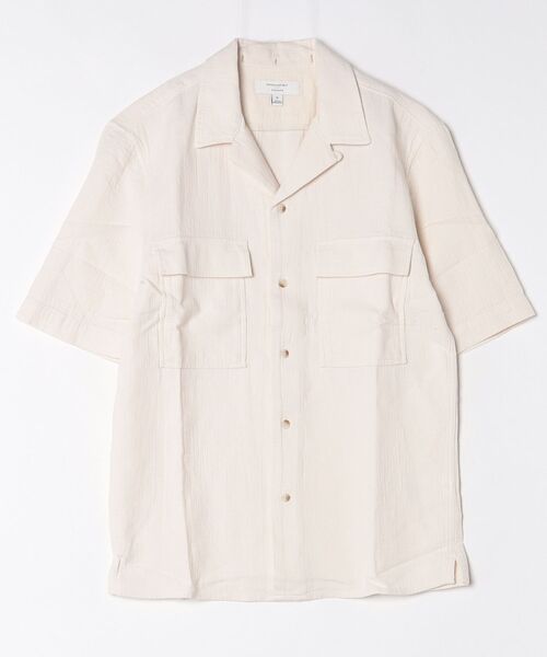 シャツ BANANA REPUBLIC FACTORY STORE　　スタンダードフィット ダブルウィーブ リゾートシャツ メンズの画像