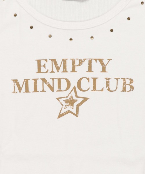 SPINNS（スピンズ） tシャツ 半袖 スタッズ付き半袖ピタTシャツ/ロゴ