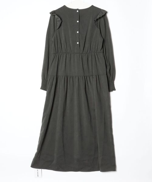 「junoah」 長袖ワンピース X-LARGE グリーン レディース_画像2