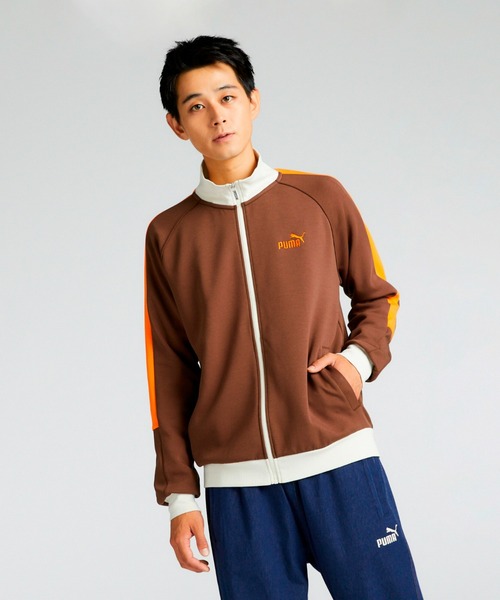 PUMA（プーマ） ジャージブルゾン MEDIUM ブラウン メンズ : ZOZOTOWN