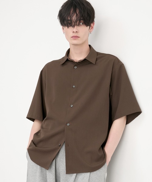 CIYOT シャツ 半袖 「CIYOT」ドライタッチ 楊柳 レギュラーカラー