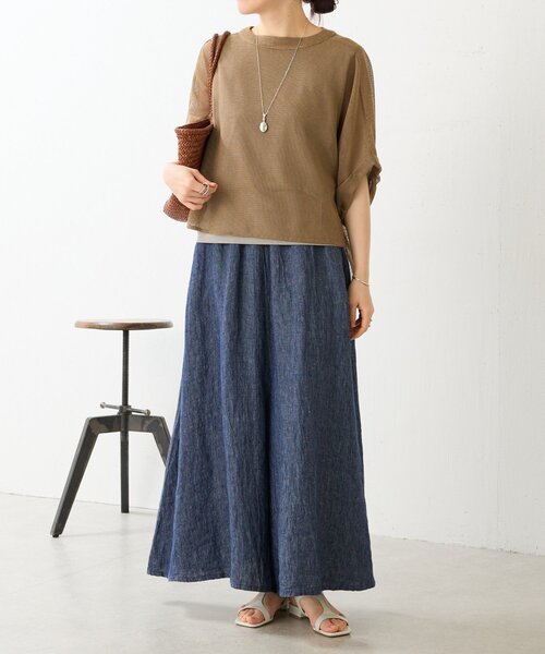 BEARDSLEY（ビアズリー） パンツ リネンデニムサルエルパンツ