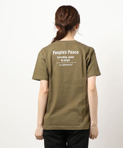「ALL ORDINARIES」 半袖Tシャツ X-LARGE オリーブ レディース_画像5