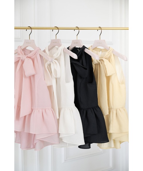 ブラウス シャツ Mila Bow Peplum Blouse レディースの画像