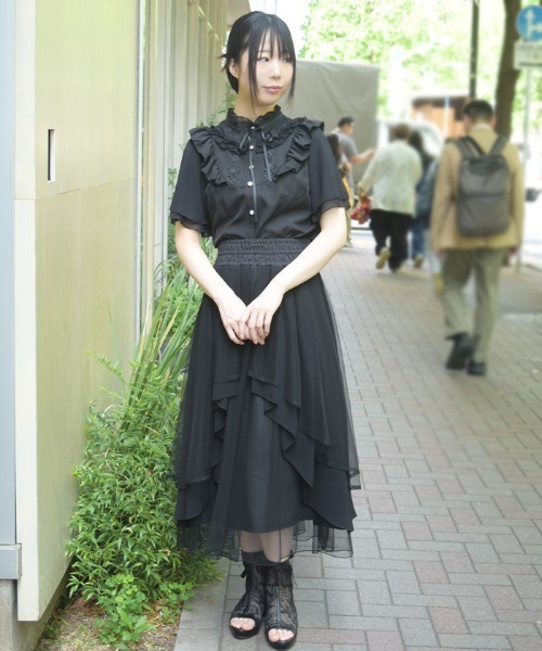 axes femme（アクシーズ ファム） スカート 前後2WAYフリルSK