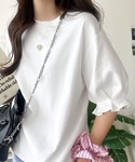 tシャツ 半袖 袖ぽわんで大人の甘さを叶える。...の詳細画像2