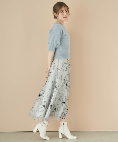 「NOELA」 フレアスカート S サックスブルー レディース_画像2