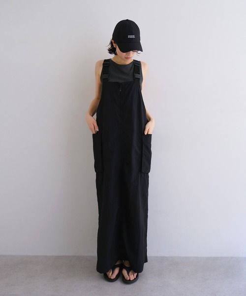 「ANME」 サロペットスカート L グレー レディース_画像3