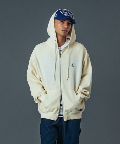 XLARGE（エクストラ ラージ） ジップアップパーカー L オリーブ メンズ