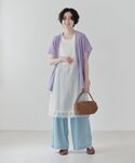 ブラウス シャツ フレンチスリーブリブドッキン...の詳細画像5