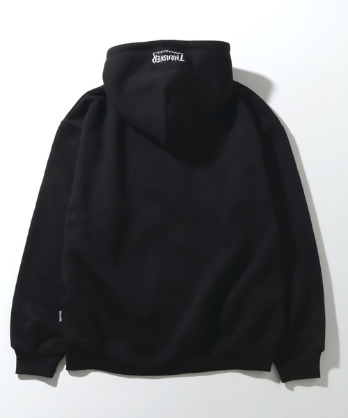 「THRASHER」 ジップアップパーカー M ブラック メンズ_画像8