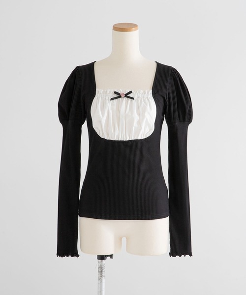 「DearMyLoveRose」 長袖カットソー LARGE グレー レディース_画像3