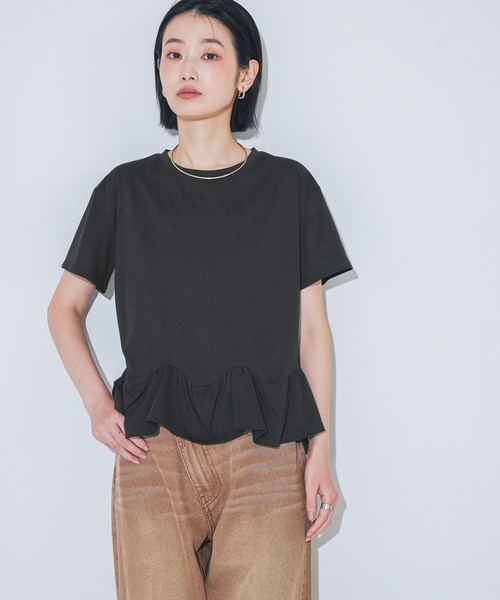 LAKOLE（ラコレ） tシャツ 半袖 裾フリルT / 1023106 レディース