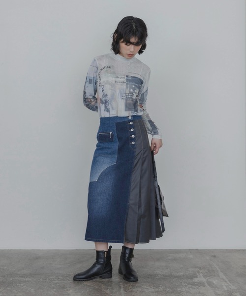 レディース Eimee Law ボアドッキングデニムジャケット