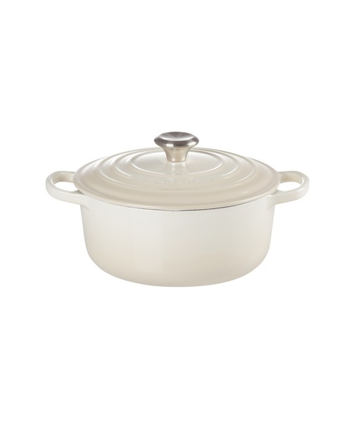【美品】ル・クルーゼ　シグニチャーココット ロンド ホワイト 20cm Le Creuset（ル・クルーゼ） 鍋 シグニチャー ココット・ロンド 20cm