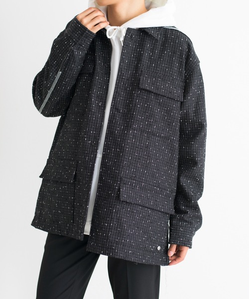 ブルゾン アウター NULABEL ニューレーベル / REFRECTOR TWEED OFFICER 