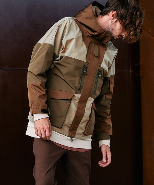 MidiUmi フーデッドダブルジップブルゾンhooded blouson NO ID.（ノーアイディー） ブルゾン アウター 「NO ID.」Multi Pocket