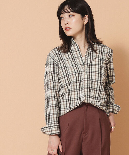 新品 シャツ シャツ ZOZOTOWN PayPayモール店 - 通販 - PayPayモール ブラウス GYMPHLEX / フランネル チェック ボタンダウン お得最新作