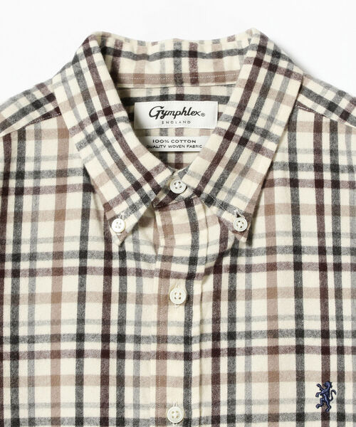 新品 シャツ シャツ ZOZOTOWN PayPayモール店 - 通販 - PayPayモール ブラウス GYMPHLEX / フランネル チェック ボタンダウン お得最新作