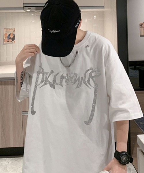 tシャツ A'GEM/9 × .kom「NOVESSEL/ノベセル」ラインストーン半袖Tシャツ レディース メンズ NOVESSEL tシャツ A'GEM/9 × .kom「NOVESSEL/ノベセル」ライン