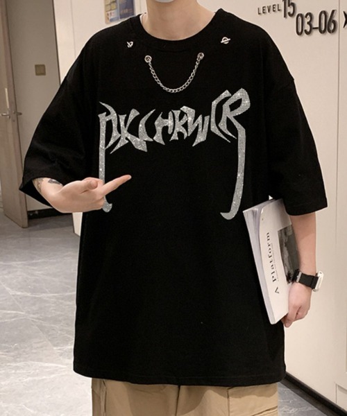 tシャツ A'GEM/9 × .kom「NOVESSEL/ノベセル」ラインストーン半袖Tシャツ レディース メンズ NOVESSEL tシャツ A'GEM/9 × .kom「NOVESSEL/ノベセル」ライン