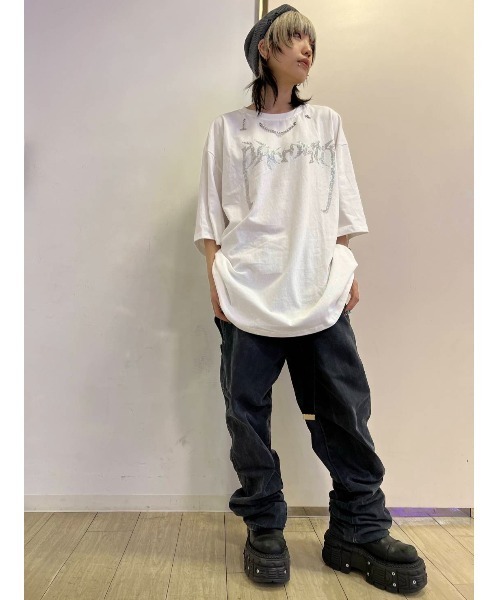 tシャツ A'GEM/9 × .kom「NOVESSEL/ノベセル」ラインストーン半袖Tシャツ レディース メンズ NOVESSEL tシャツ A'GEM/9 × .kom「NOVESSEL/ノベセル」ライン
