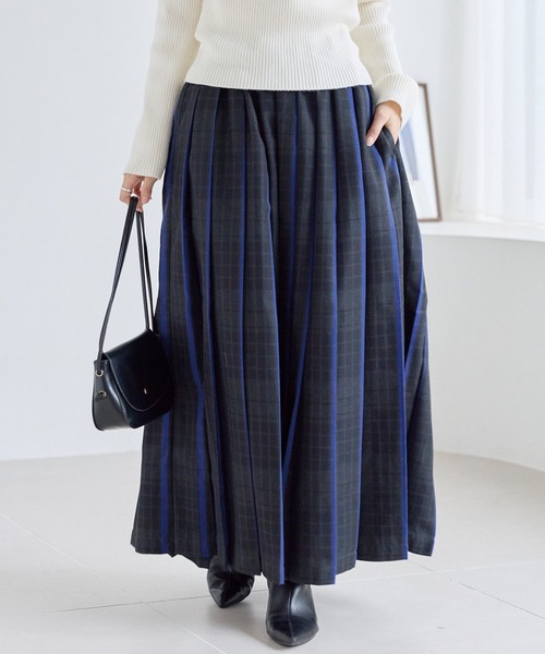 LAVEANGE（ラビアンジェ） スカート タータンチェックプリーツスカート