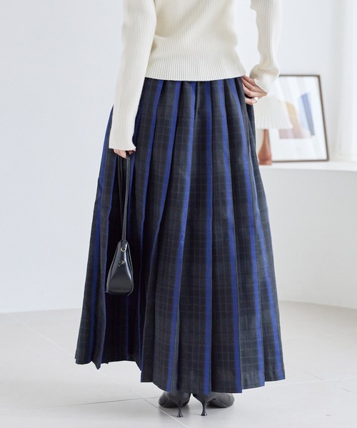 LAVEANGE（ラビアンジェ） スカート タータンチェックプリーツスカート