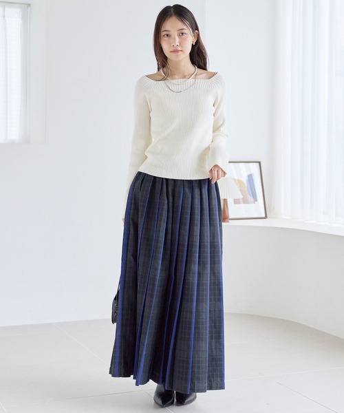 LAVEANGE（ラビアンジェ） スカート タータンチェックプリーツスカート