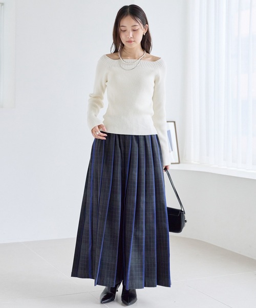 LAVEANGE（ラビアンジェ） スカート タータンチェックプリーツスカート
