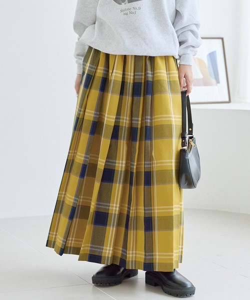 LAVEANGE（ラビアンジェ） スカート タータンチェックプリーツスカート