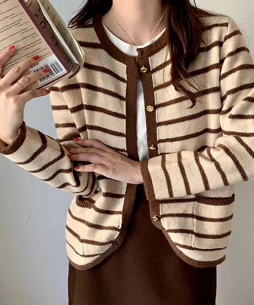 Girly Doll（ガーリードール） カーディガン ボーダーニットジャケット
