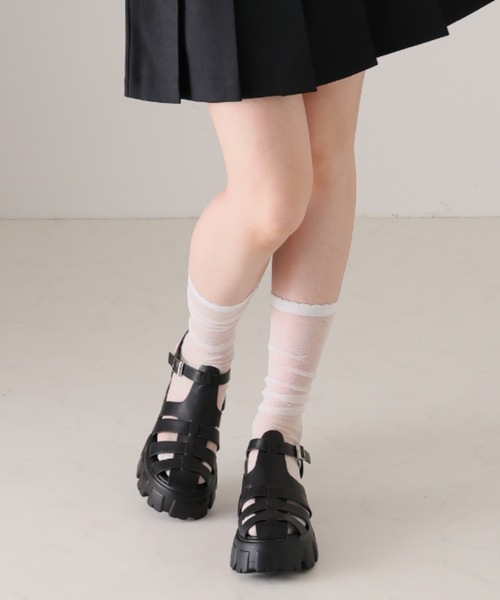 韓国風♥厚底ボリュームサンダル/追跡有 VIVIAN サンダル 厚底ボリュームソールグルカサンダル ZOZOTOWN+