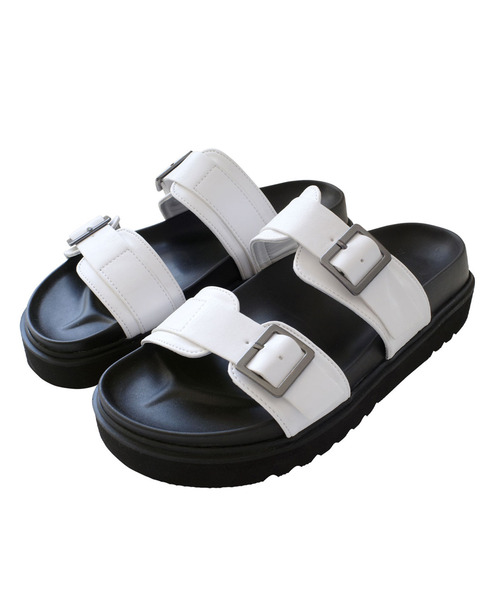 AmiAmi（アミアミ） サンダル 厚底ダブルベルトサンダル レディース