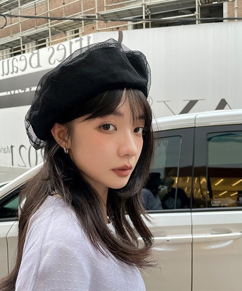 黒いメッシュベレー帽 フリーサイズ LYEON（リヨン） 帽子 メッシュベレー帽 : ZOZOTOWN Yahoo!店 - 通販