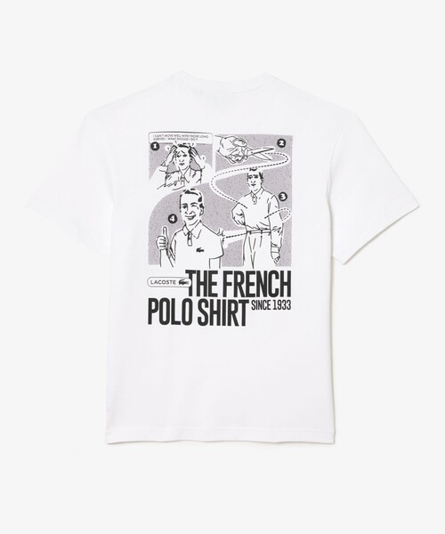 Lacoste グラフィックTシャツ ホワイト LACOSTE（ラコステ） tシャツ ルネ・ラコステグラフィックパック