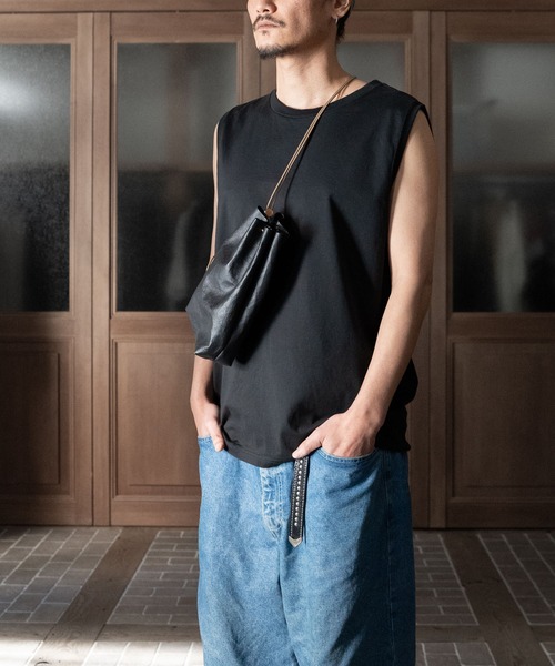 値下げ不可！BENT L TRANSFER M SENTI ショルダーバッグ 「 」Dyneema Leather DRAWSTRING