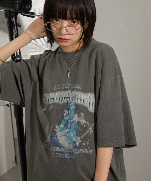 Snap club tシャツ 「Snap club」ビッグシルエットヴィンテージ