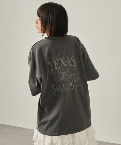 Snap club tシャツ 半袖 「Snap club」ビッグシルエットヴィンテージ