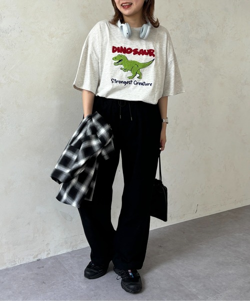 ♥️新品未使用♥️ MICALLEMICALLE 鍵刺繍ビックコットンTシャツ