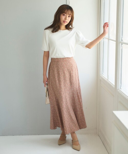 Feroux（フェルゥ） スカート フラワーモチーフプリント スカート
