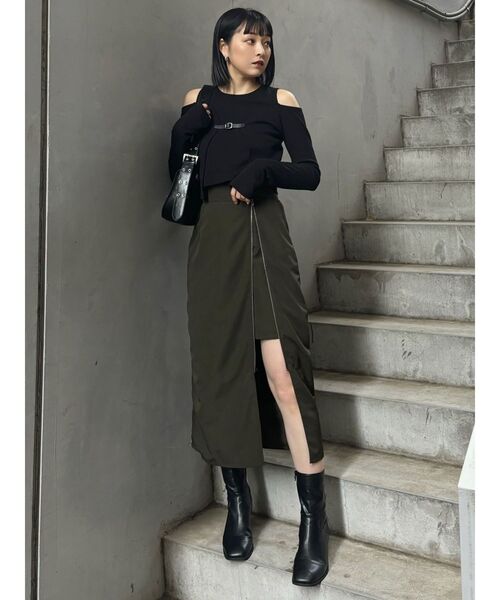 スカート m&e MURUA スカート マルチウェイZIPナロースカート : ZOZOTOWN