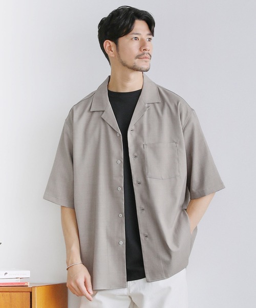 LIL VENDARS シャツ Buyer's Select/テックリネンオープンカラー