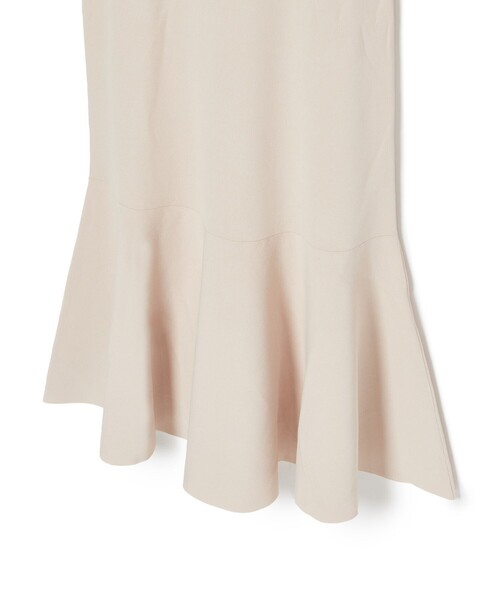 ANAYI ウールジャージーヘムフレア ワンピース 38 ピンクベージュ ANAYI（アナイ）の「ウールジャージーヘムフレア ワンピース