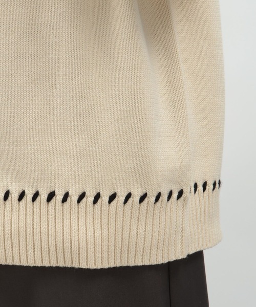 LAKOLE（ラコレ） セーター ニット ハンドステッチプルオーバー